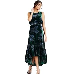 eva green velvet dress Elvira hancock green dress